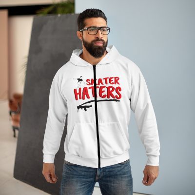 Skater Haters Zipped Hoodie - White